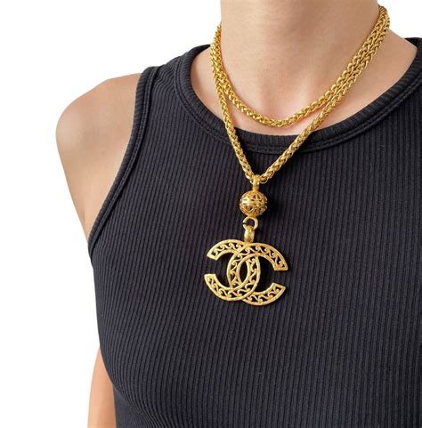 chanel signature necklace|Chanel necklace online shop.